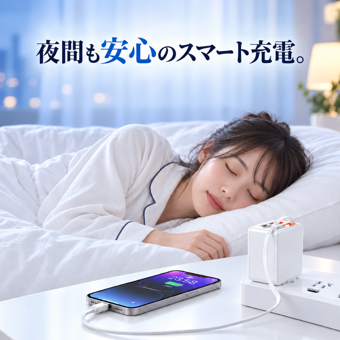 スマートリンク｜ケーブル内蔵 4in1 急速充電器