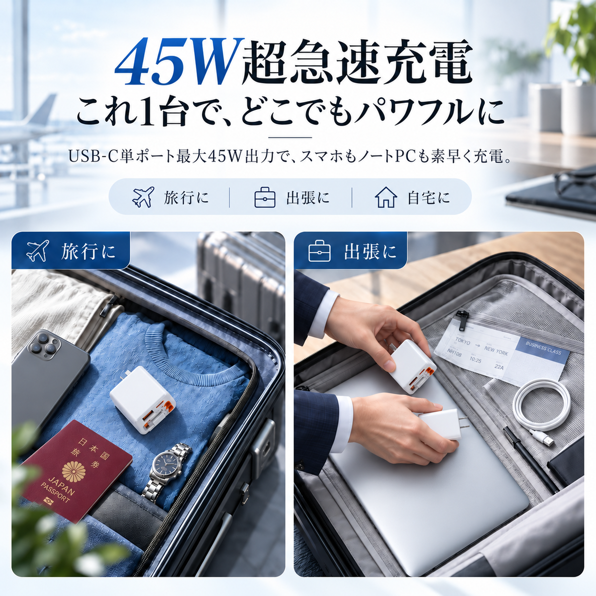 スマートリンク｜ケーブル内蔵 4in1 急速充電器